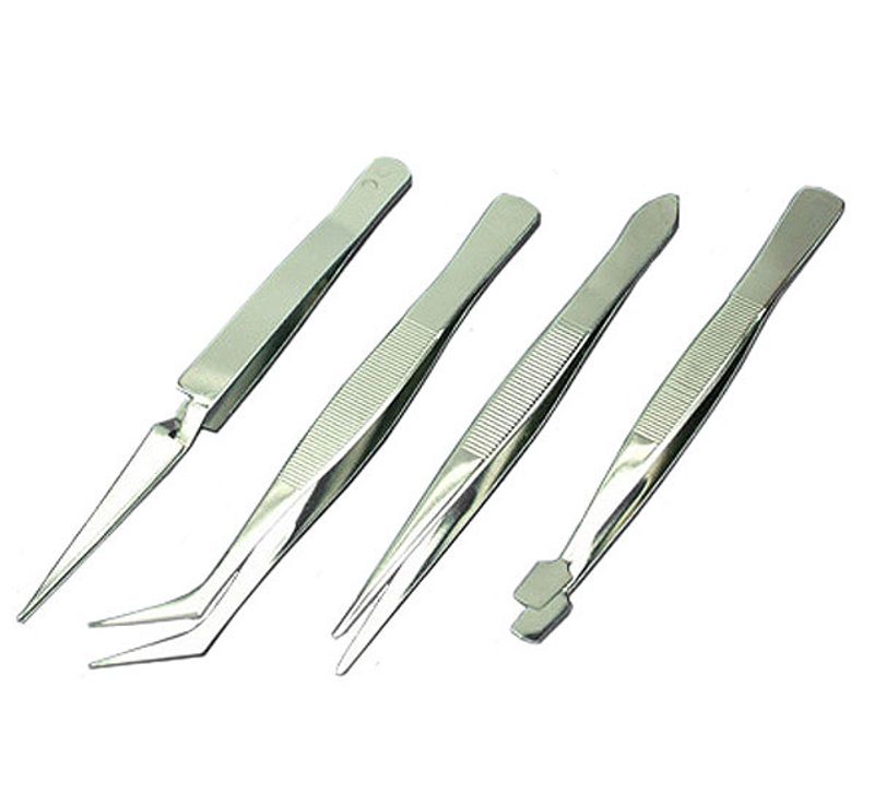 Pinsett sett m/4 forskjellige pinsetter.