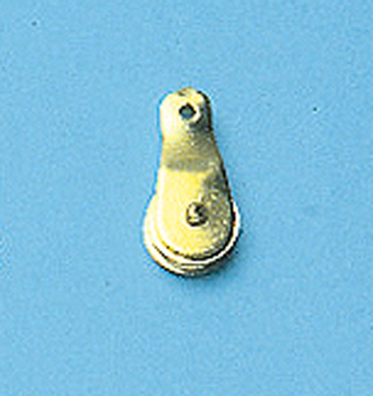Vaierblokk, messing. 7x16 mm. 2 stk.