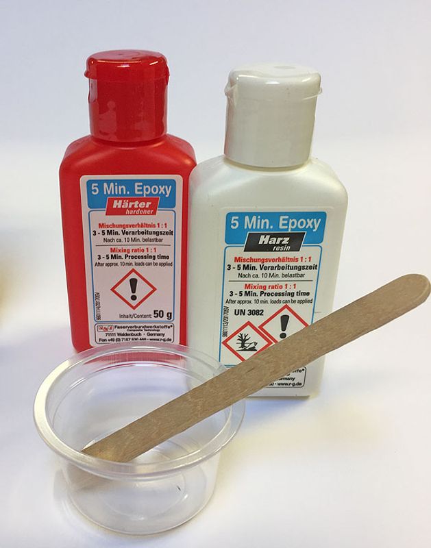 5 min. Epoxy m/herder 100 g.