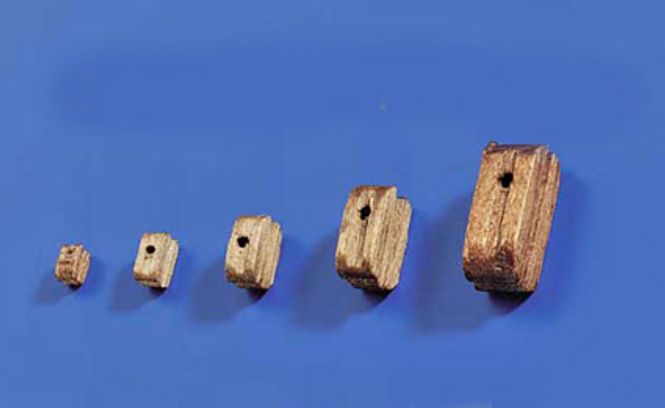 Hovedbilde Blokk enkel 5 mm. Nøttetre 10 stk.